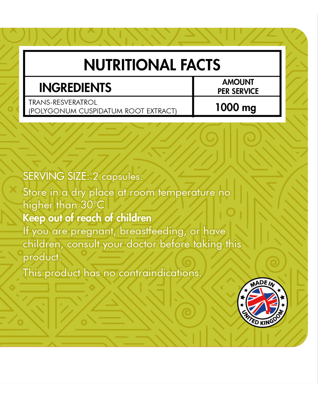 Trans-Resveratrol 1000mg